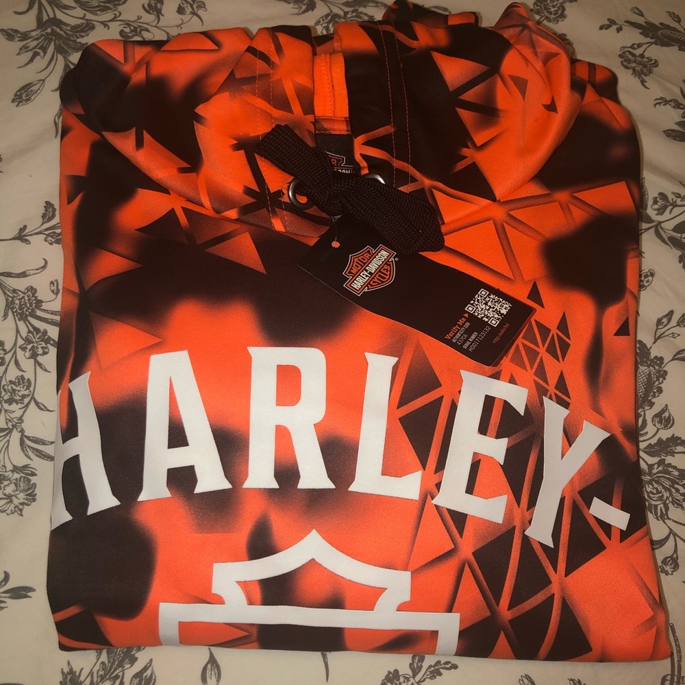 🧡🖤Harley-Davidson Neon Camo Sweatshirt XL 🖤🧡